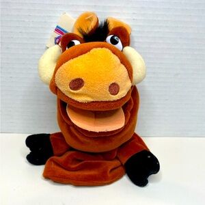 NWT Vintage Disney's The Lion King Pumbaa Hand Puppet